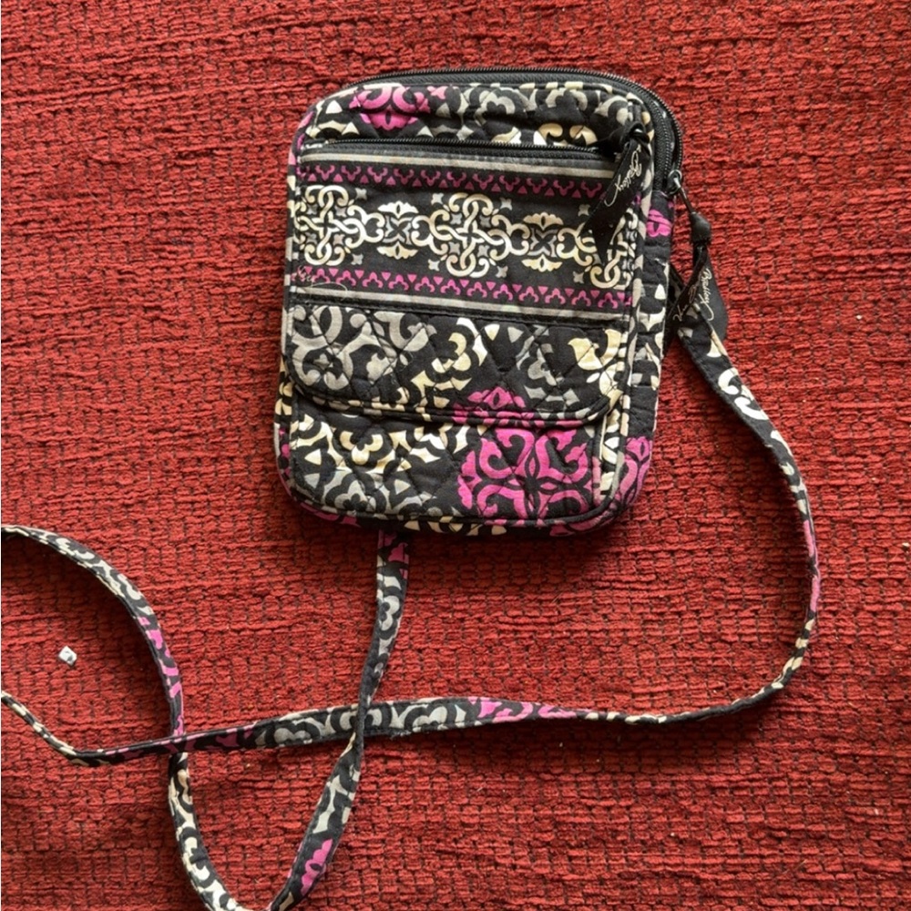 Vera Bradley Pink and Black Crossbody Bag